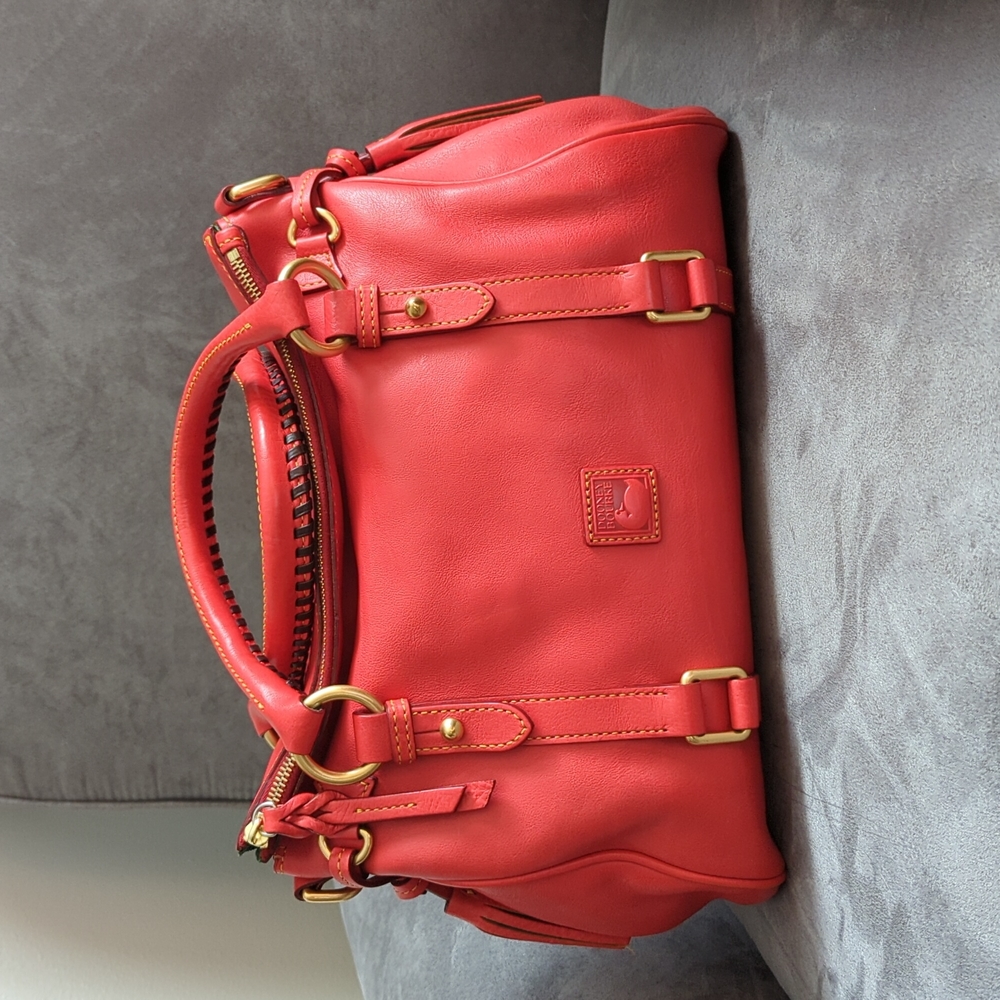Florentine satchel in strawberry